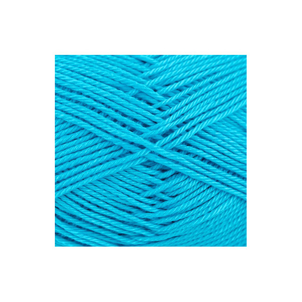 Pelote de laine - Bleu turquoise - 136 - 100% coton - 3/4 mm - Gründl - Cotton Quick Uni
