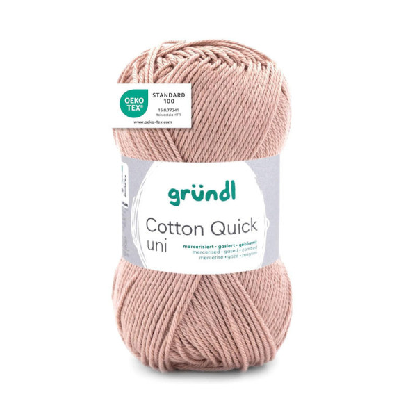 photo-Pelote de laine - Beige - 139 - 100% coton - 3/4 mm - Gründl - Cotton Quick Uni
