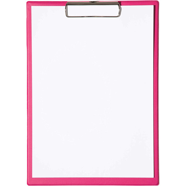 Porte-bloc plastifié - format A4 - rose - MAUL