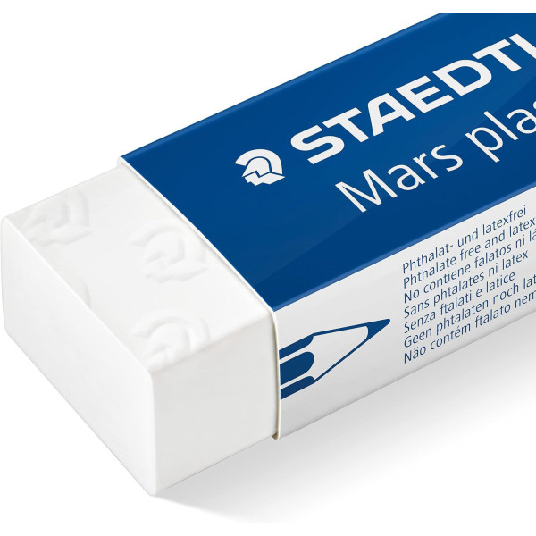 Gomme blanche - Lot de 4 - Sans phtalate ni latex - Staedtler - Mars plastic