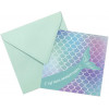 Cartons d'invitation et enveloppes - Anniversaire enfant - Sirène - Clairefontaine