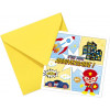Cartons d'invitation et enveloppes - Anniversaire enfant - Super héros - Clairefontaine