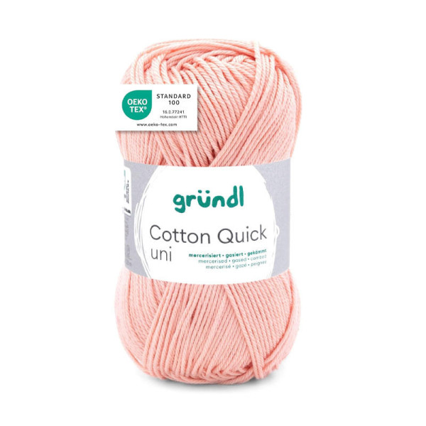 photo-Pelote de laine - Abricot - 134 - 100% coton - 3/4 mm - Gründl - Cotton Quick Uni