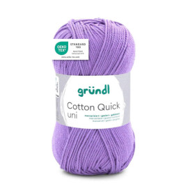 photo-Pelote de laine - Lavande - 142 - 100% coton - 3/4 mm - Gründl - Cotton Quick Uni