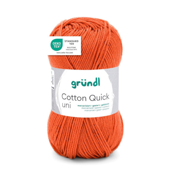 photo-Pelote de laine - Rouille - 176 - 100% coton - 3/4 mm - Gründl - Cotton Quick Uni