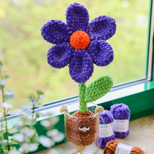 Pelotes de laine - Laine chenille - 100% polyester - 10 couleurs - Idéal amigurumis - Gründl