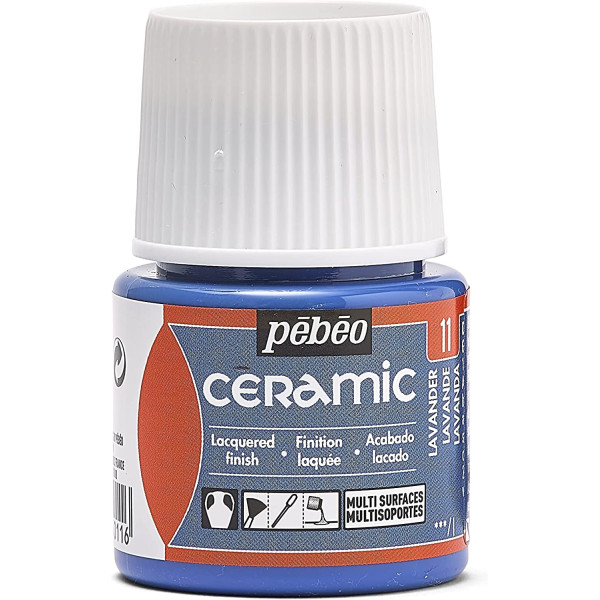 photo-Peinture pour céramique - Bleu lavande - Pébéo - Ceramic - 45ml