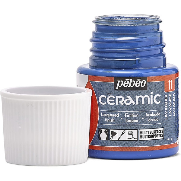 Peinture pour céramique - Bleu lavande - Pébéo - Ceramic - 45ml