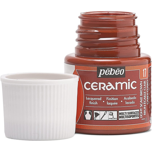 Peinture pour céramique - Brun écaille - Pébéo - Ceramic - 45ml
