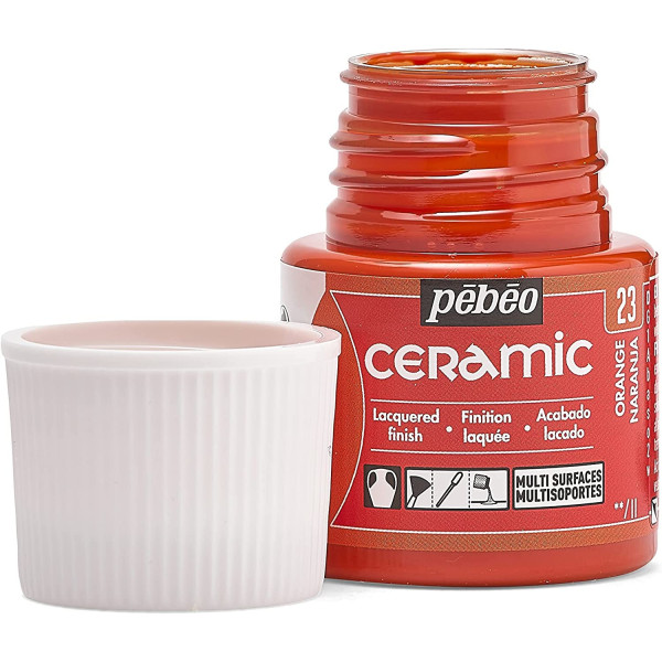 Peinture pour céramique - Orange - Pébéo - Ceramic - 45ml
