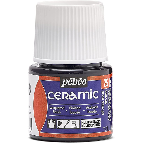 photo-Peinture pour céramique - Bleu Sèvres - Pébéo - Ceramic - 45ml