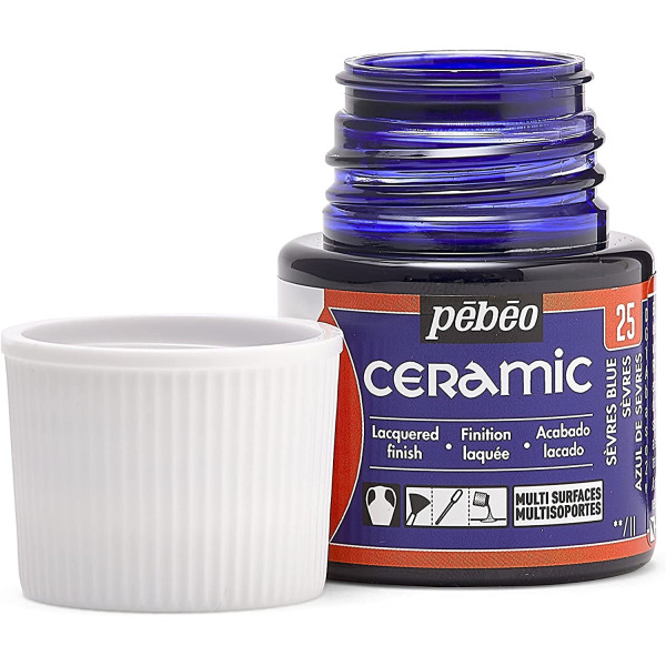 Peinture pour céramique - Bleu Sèvres - Pébéo - Ceramic - 45ml