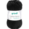 photo-Pelote de laine - Noir - 11 - 100% coton - 3/4 mm - Gründl - Cotton Quick Uni