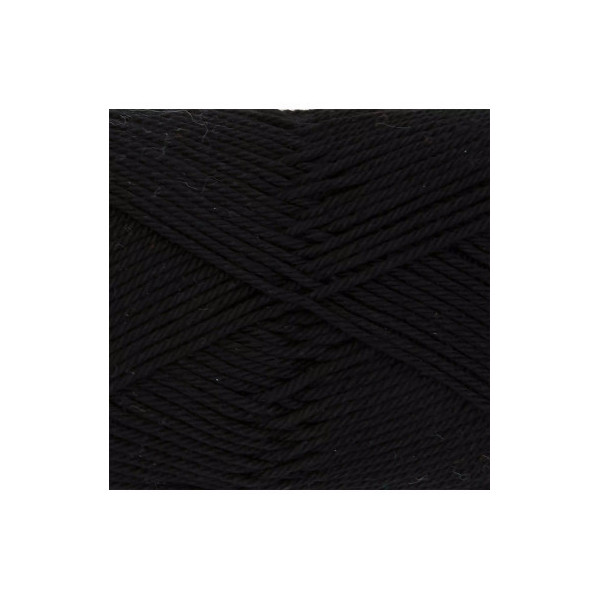 Pelote de laine - Noir - 11 - 100% coton - 3/4 mm - Gründl - Cotton Quick Uni
