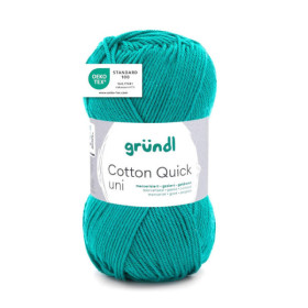 photo-Pelote de laine - Emeraude - 90 - 100% coton - 3/4 mm - Gründl - Cotton Quick Uni
