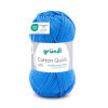 photo-Pelote de laine - Bleu moyen - 126 - 100% coton - 3/4 mm - Gründl - Cotton Quick Uni