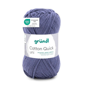 photo-Pelote de laine - Bleu jean - 137 - 100% coton - 3/4 mm - Gründl - Cotton Quick Uni