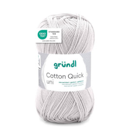 photo-Pelote de laine - Gris souris - 150 - 100% coton - 3/4 mm - Gründl - Cotton Quick Uni