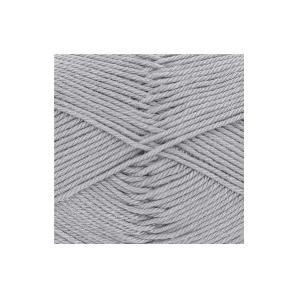 Pelote de laine - Gris moyen - 151 - 100% coton - 3/4 mm - Gründl - Cotton Quick Uni