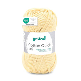photo-Pelote de laine - Coquille œuf - 152 - 100% coton - 3/4 mm - Gründl - Cotton Quick Uni