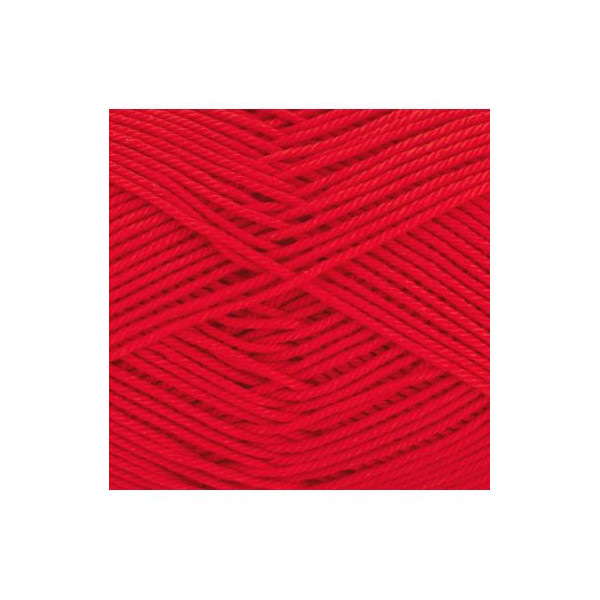 Pelote de laine - Rouge flamboyant - 156 - 100% coton - 3/4 mm - Gründl - Cotton Quick Uni