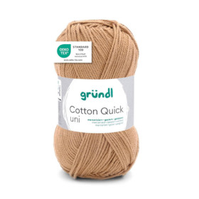 photo-Pelote de laine - Laiton - 172 - 100% coton - 3/4 mm - Gründl - Cotton Quick Uni