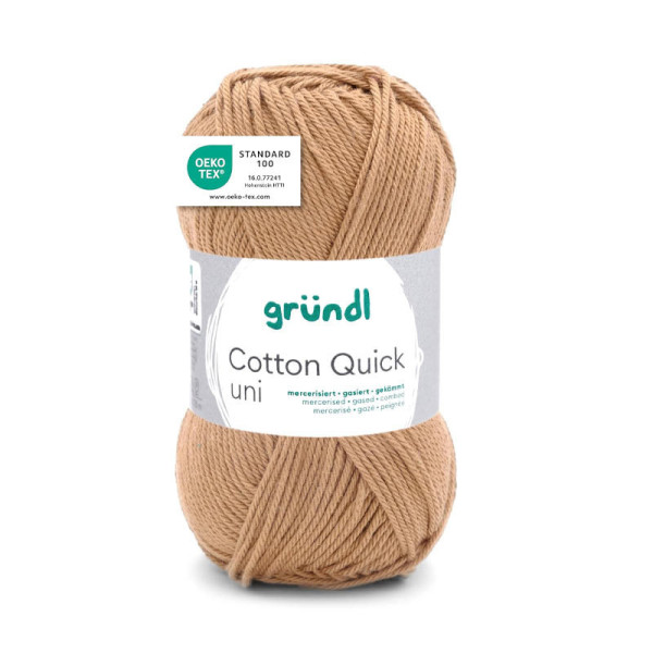 photo-Pelote de laine - Laiton - 172 - 100% coton - 3/4 mm - Gründl - Cotton Quick Uni