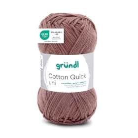 photo-Pelote de laine - Café - 173 - 100% coton - 3/4 mm - Gründl - Cotton Quick Uni