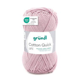 photo-Pelote de laine - Quartz rose - 174 - 100% coton - 3/4 mm - Gründl - Cotton Quick Uni