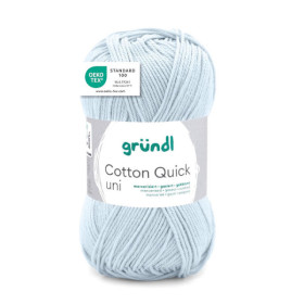 photo-Pelote de laine - Bleu pâle - 162 - 100% coton - 3/4 mm - Gründl - Cotton Quick Uni