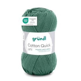 photo-Pelote de laine - Eucalyptus - 167 - 100% coton - 3/4 mm - Gründl - Cotton Quick Uni