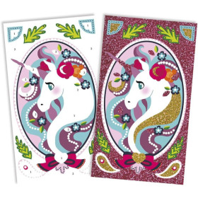 Jeu créatif - Coffret paillettes - Licornes - Dès 7 ans - 3 modèles - Janod