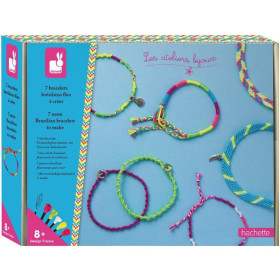 photo-Jeu créatif - Création bracelets brésiliens - 7 modèles - Dès 8 ans - Fils + charms - Janod