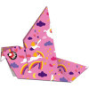 Jeu créatif - Origami - 24 modèles - Thème animaux - Stickers inclus - Dès 8 ans - Janod