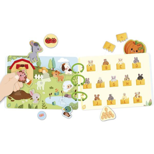 Livre d'activités - Jeu éducatif - Thème la ferme - Dès 3 ans - Apprentissage - Janod