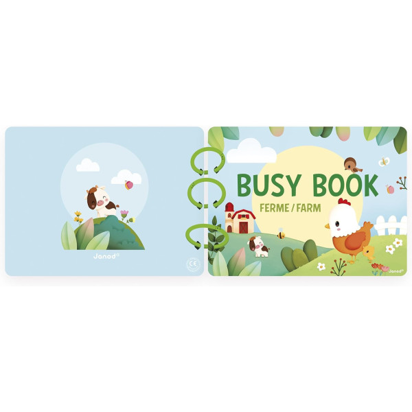 Livre d'activités - Jeu éducatif - Thème la ferme - Dès 3 ans - Apprentissage - Janod