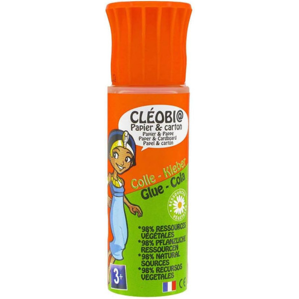 photo-Colle - Végétale - Cléopâtre CléoBio- Flacon de 25g - Avec applicateur - Scolaire - Loisirs créatifs