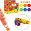 Gouache - Tampons de peinture - Enfant  - 6 couleurs - Cléopâtre - Scolaire - Loisirs créatifs