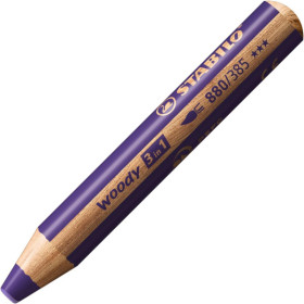 photo-Stabilo woody 3 in 1 - Violet - Crayon de couleur - Pointe large - Tous supports