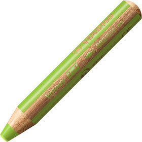 photo-Stabilo woody 3 in 1 - Vert clair - Crayon de couleur - Pointe large - Tous supports