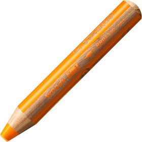 photo-Stabilo woody 3 in 1 - Orange clair - Crayon de couleur - Pointe large - Tous supports