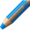 Stabilo woody 3 in 1 - Bleu azur - Crayon de couleur - Pointe large - Tous supports