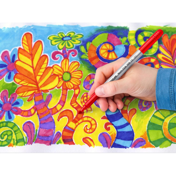 Feutres de coloriage - Double pointe - 12 couleurs - Scolaire - Staedtler - Noris