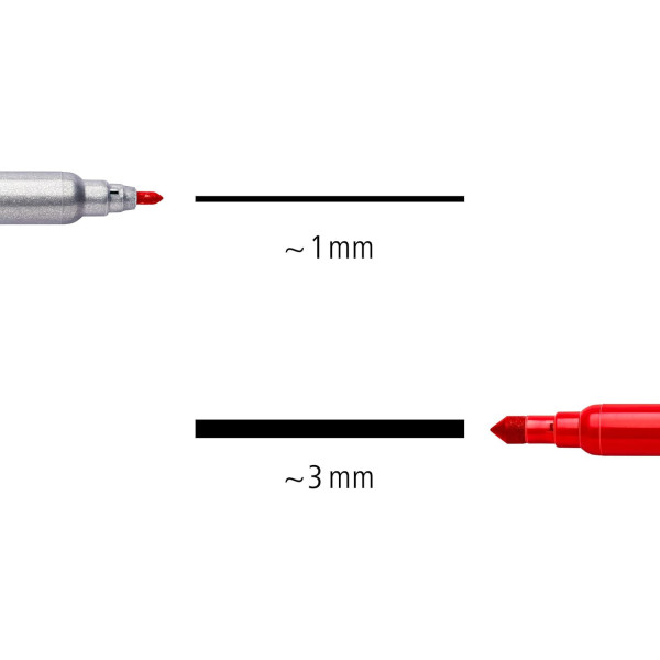 Feutres de coloriage - Double pointe - 12 couleurs - Scolaire - Staedtler - Noris