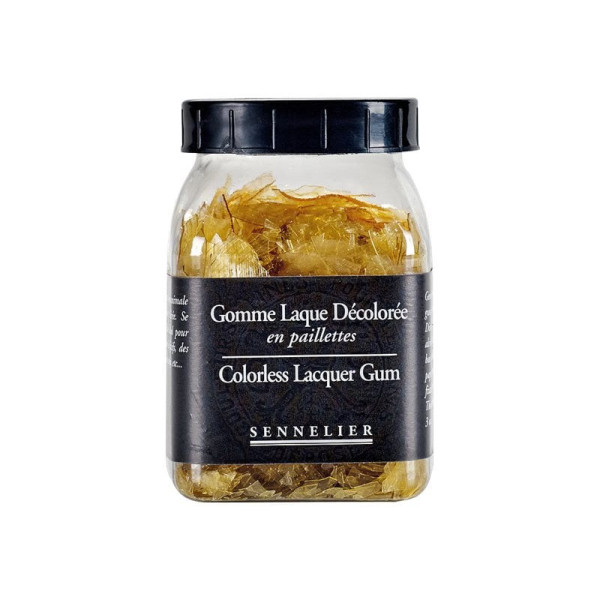 photo-Gomme laque décolorée paillettes - Pour fabriquer fixatif, vernis et laque - Sennelier