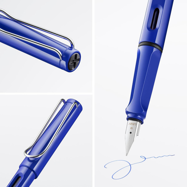 Stylo plume - Mine extra-fine EF - Droitier - LAMY - Safari - Bleu - Rechargeable