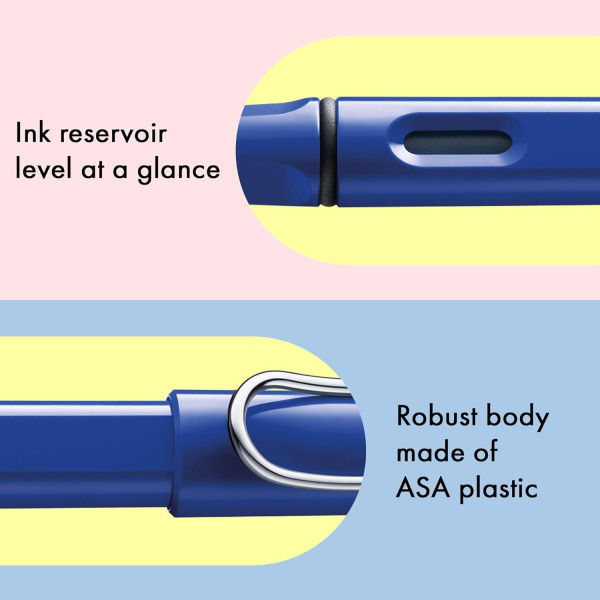 Stylo plume - Mine extra-fine EF - Droitier - LAMY - Safari - Bleu - Rechargeable