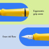 Stylo plume - Mine large B - Droitier - LAMY - Safari - Jaune - Rechargeable