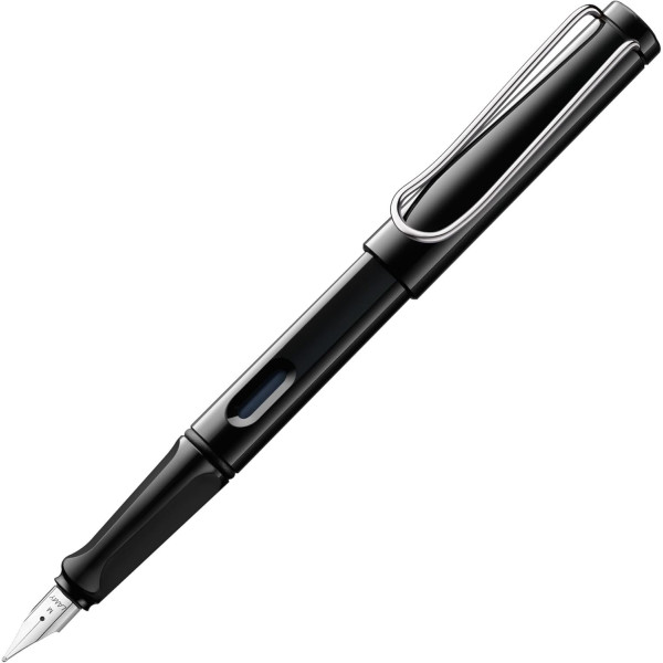 photo-Stylo plume - Mine moyenne M - Gaucher - LAMY - Safari - Noir - Rechargeable