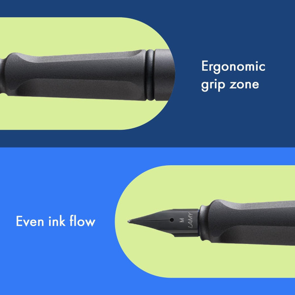 Stylo plume - Mine fine F - Droitier - LAMY - Safari - Umbra - Rechargeable
